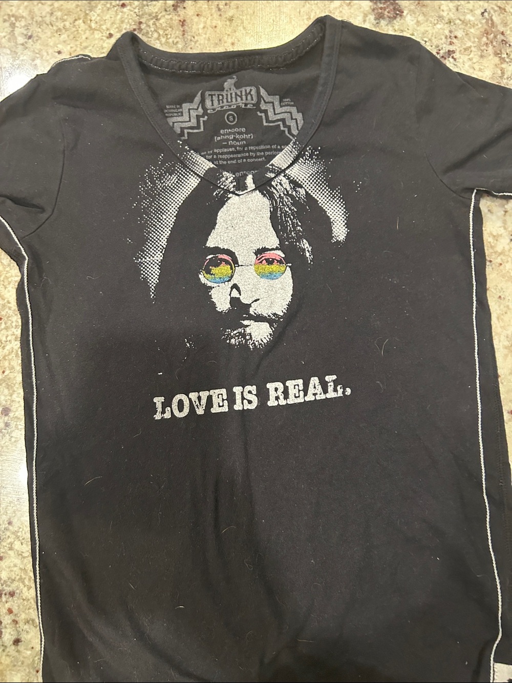 Trunk Ltd Black Graphic Tee with Rainbow Accent